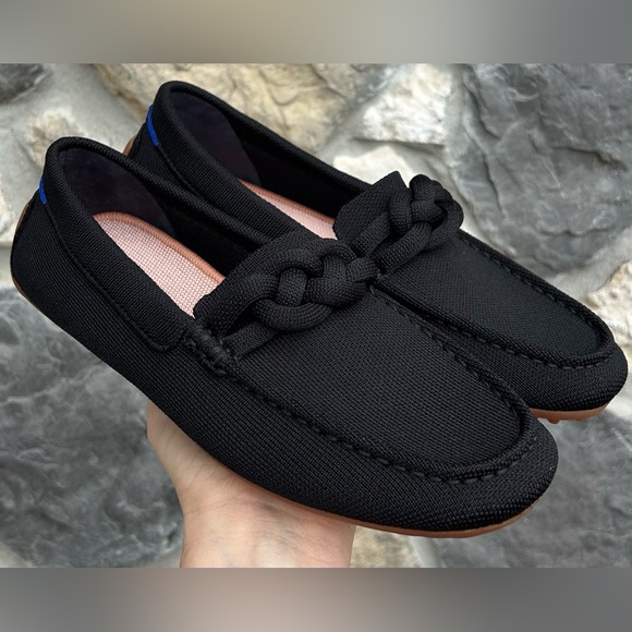 ***SOLD*** Rothy's The Braid Driver Black Loafers Womens Everyday Career Wear - Picture 2 of 11